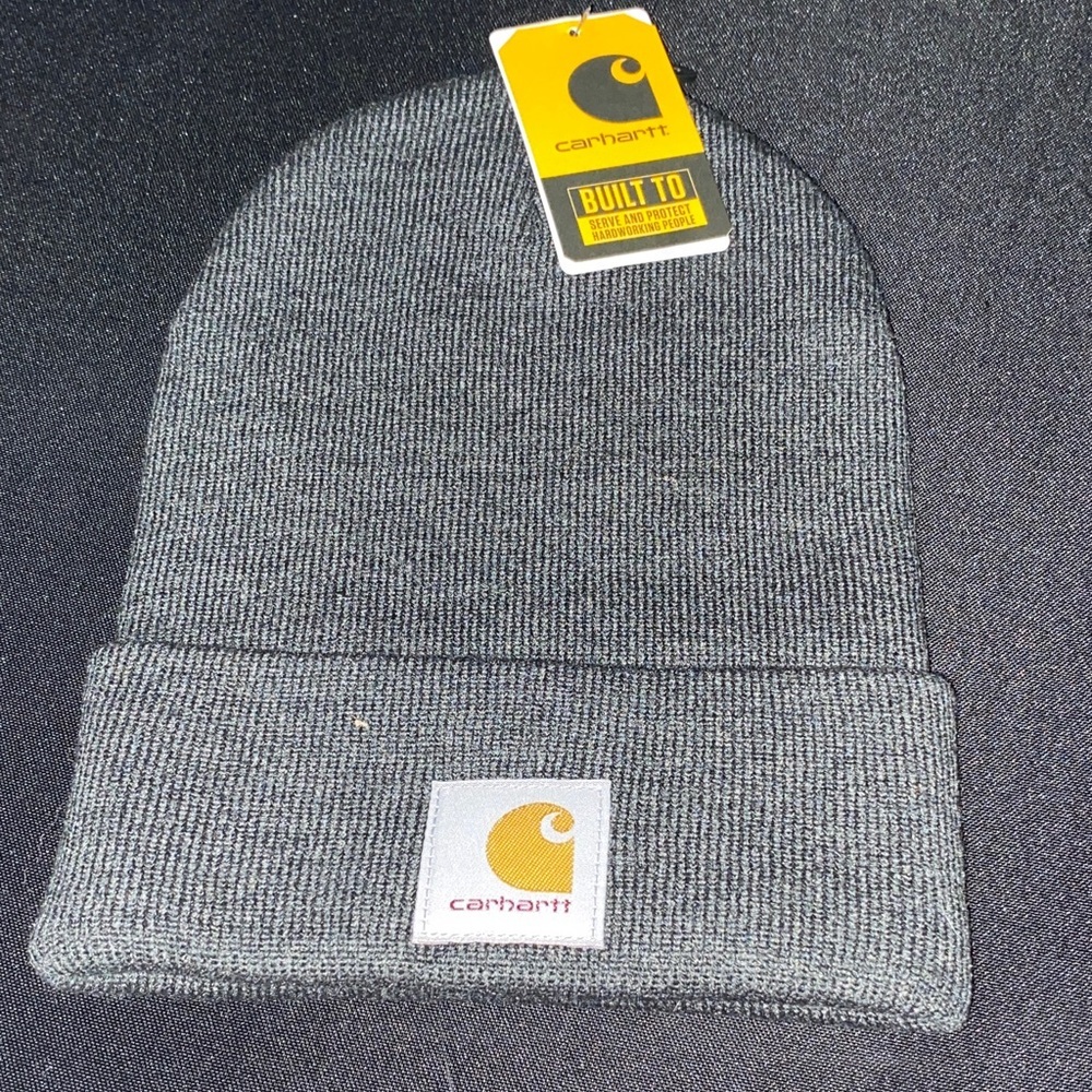 NWT Carhartt Charcoal GRAY  Knit Beanie. ONE SIZE FITS‎ MOST